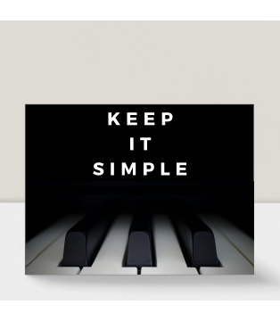 Silver Linings™ 20x25 cm  Black Wood - with motivational phrase: "Keep It Simple"